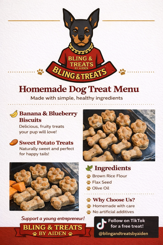 Blueberry & Banana Dog Treats (10 pack)