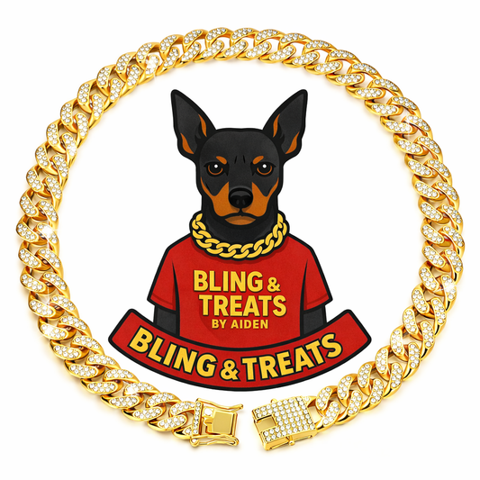 Bling and Treats Gold Dog Chain - Medium